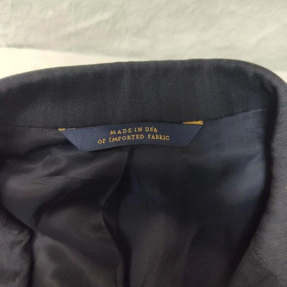 Brooks Brothers Regent Blazer Mens 42R Blue Vitale Barberis Wool Suit Jacket USA
